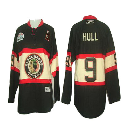 Best Quality Black Youth NHL Chicago Blackhawks 9 Bobby Hull Third Hockey Jersey